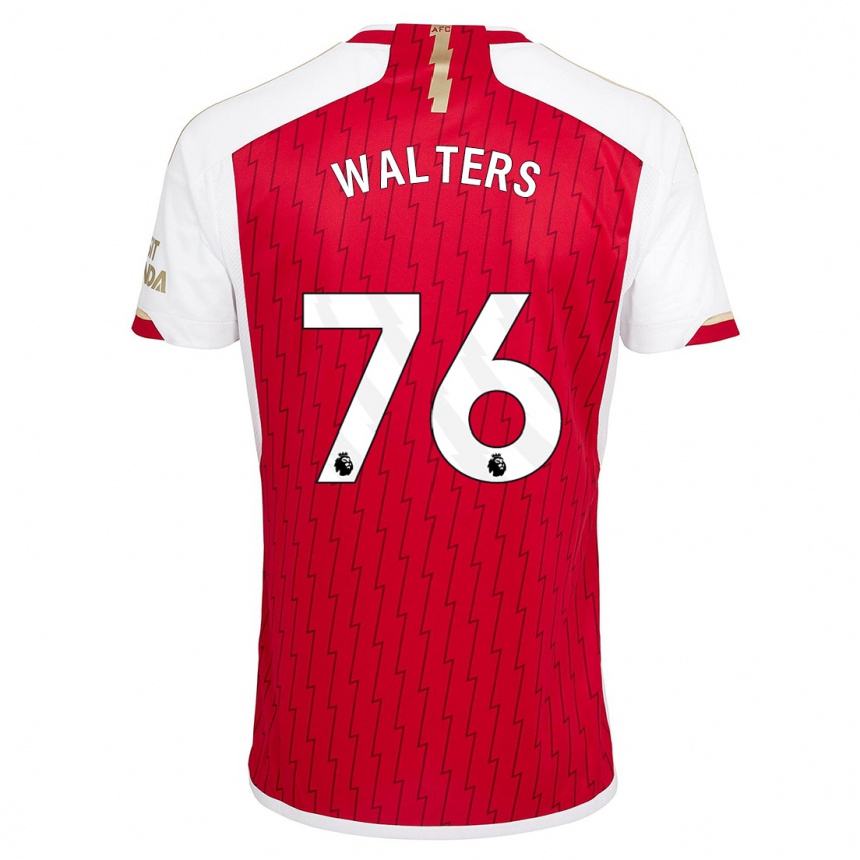 レディースフットボールロイエル・ウォルターズ#76赤ホームシャツ2023/24ジャージーユニフォーム