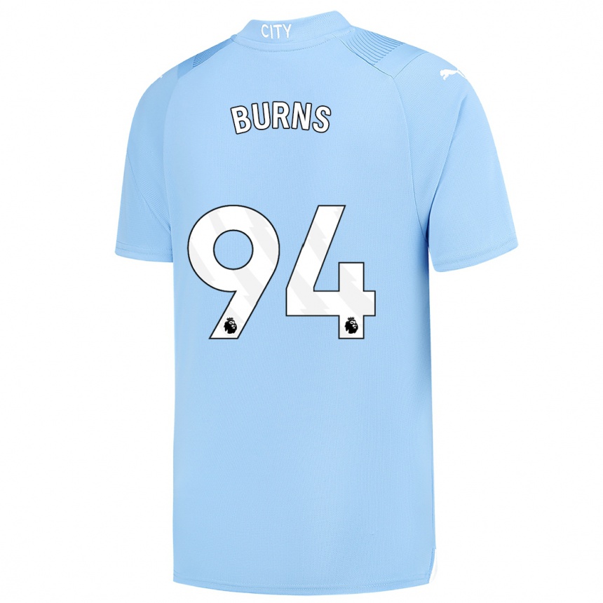レディースフットボールフィンリー・バーンズ#94ライトブルーホームシャツ2023/24ジャージーユニフォーム