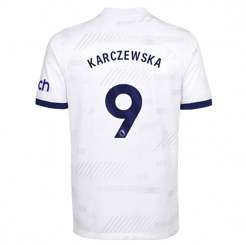 レディースフットボールニコラ・カルチェフスカ#9白ホームシャツ2023/24ジャージーユニフォーム