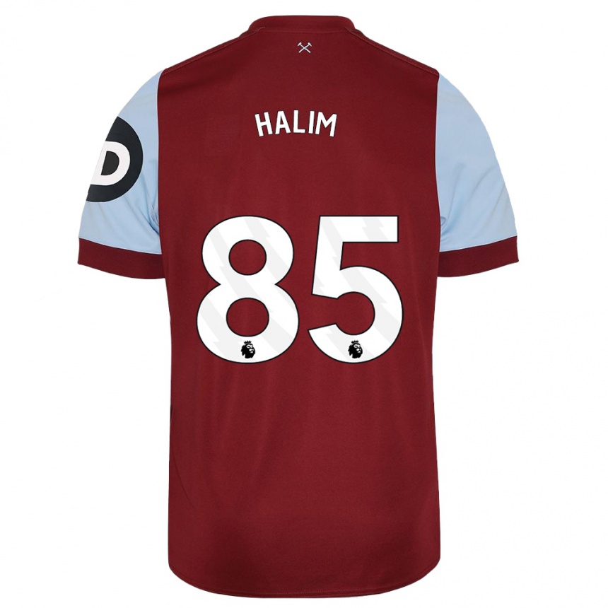 レディースフットボールメフメット・ハリム#85マルーンホームシャツ2023/24ジャージーユニフォーム