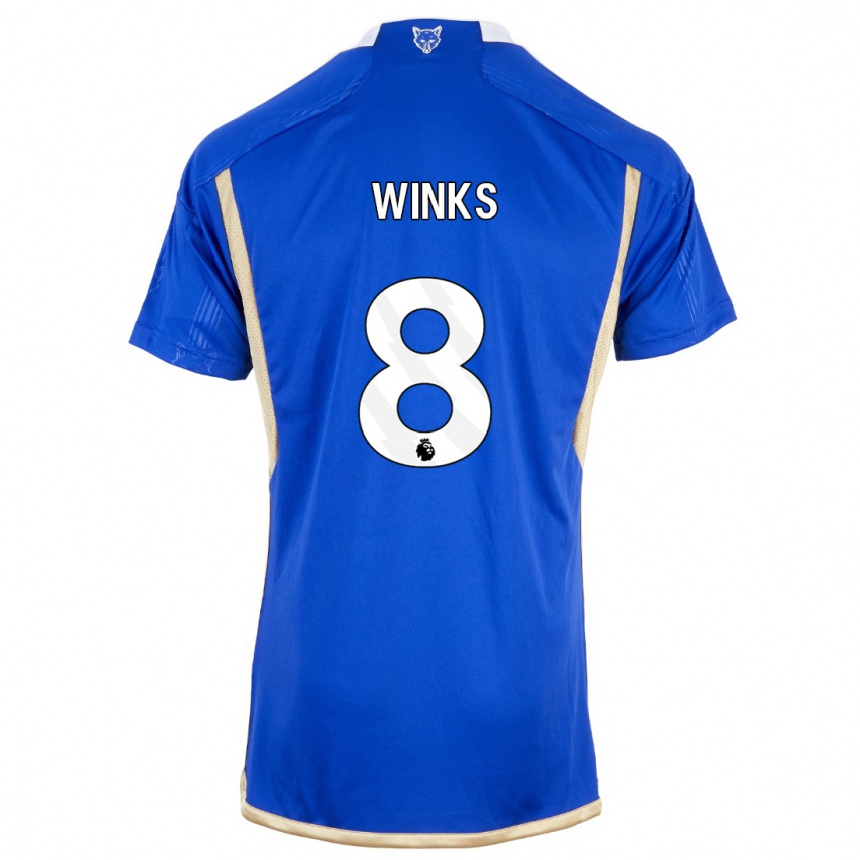 レディースフットボールハリー・ウィンクス#8ロイヤルブルーホームシャツ2023/24ジャージーユニフォーム