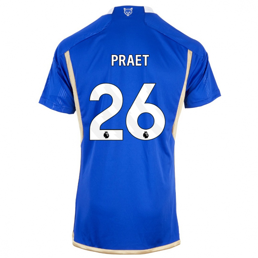 レディースフットボールデニス・プラート#26ロイヤルブルーホームシャツ2023/24ジャージーユニフォーム