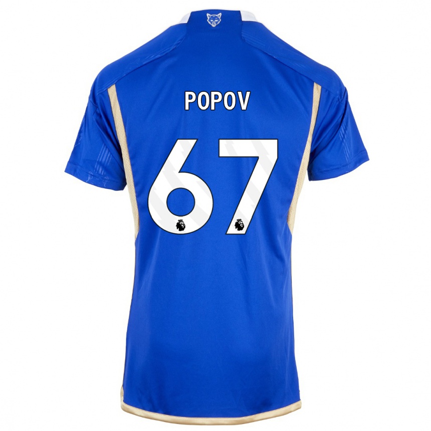 レディースフットボールクリス・ポポフ#67ロイヤルブルーホームシャツ2023/24ジャージーユニフォーム