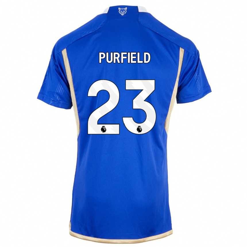 レディースフットボールジェマ・パーフィールド#23ロイヤルブルーホームシャツ2023/24ジャージーユニフォーム
