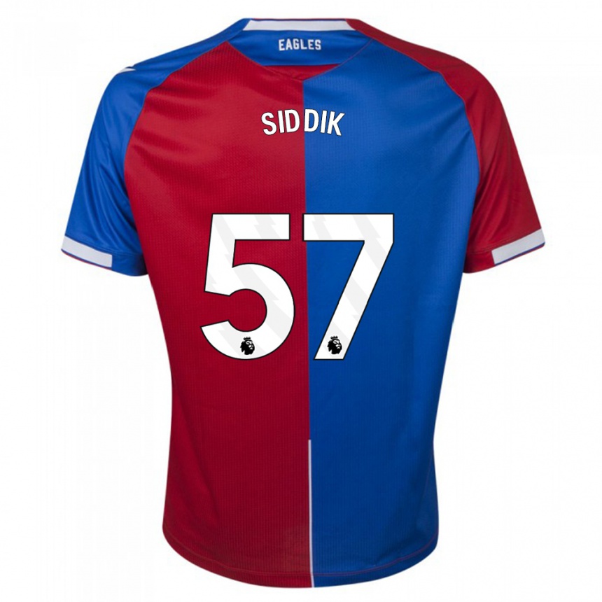 レディースフットボールカルド・シディック#57赤青ホームシャツ2023/24ジャージーユニフォーム