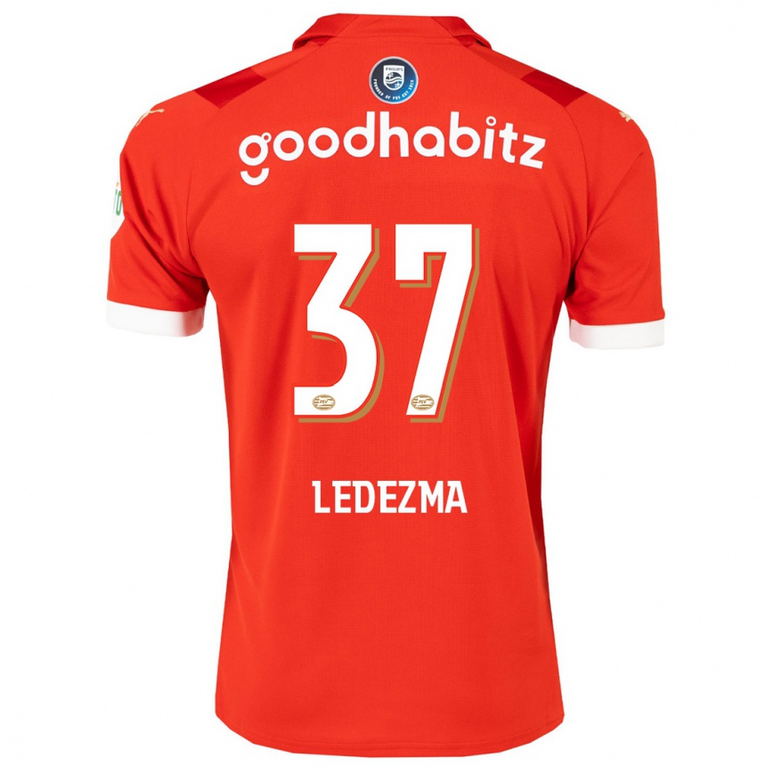 レディースフットボールリチャード・レデズマ#37赤ホームシャツ2023/24ジャージーユニフォーム