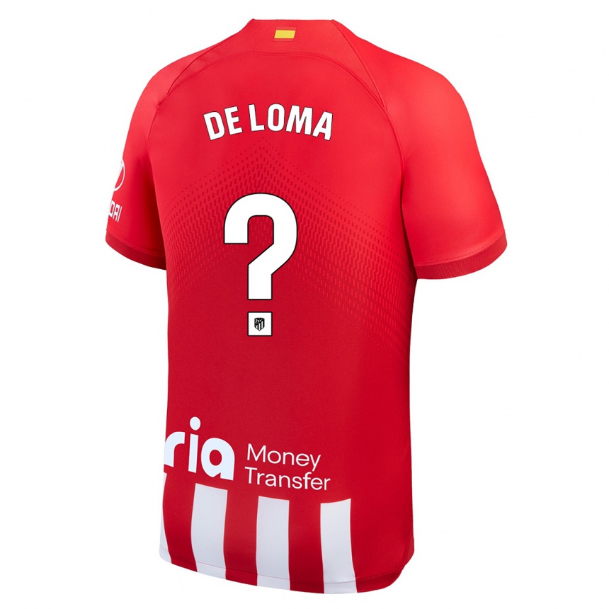 レディースフットボールマルコス・デ・ロマ#0赤白ホームシャツ2023/24ジャージーユニフォーム