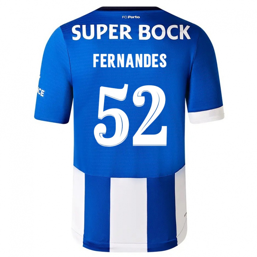 レディースフットボールマルティム・フェルナンデス#52ブルーホワイトホームシャツ2023/24ジャージーユニフォーム