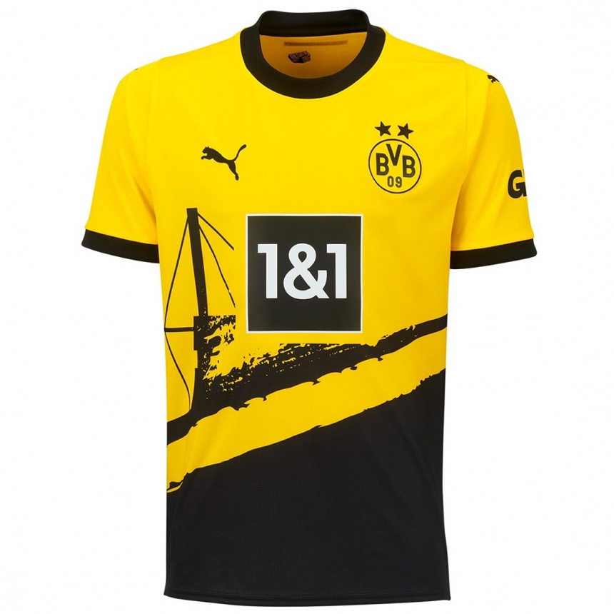 レディースフットボールレオン・ヘルデス#12黄色ホームシャツ2023/24ジャージーユニフォーム