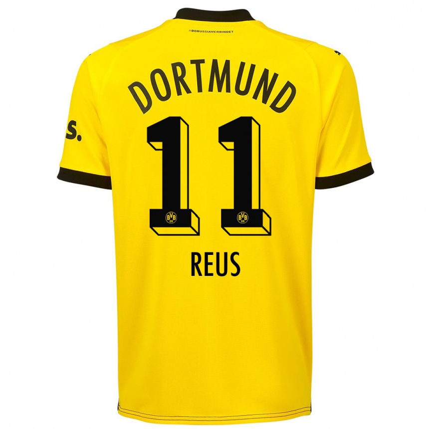 レディースフットボールマルコ・ロイス#11黄色ホームシャツ2023/24ジャージーユニフォーム