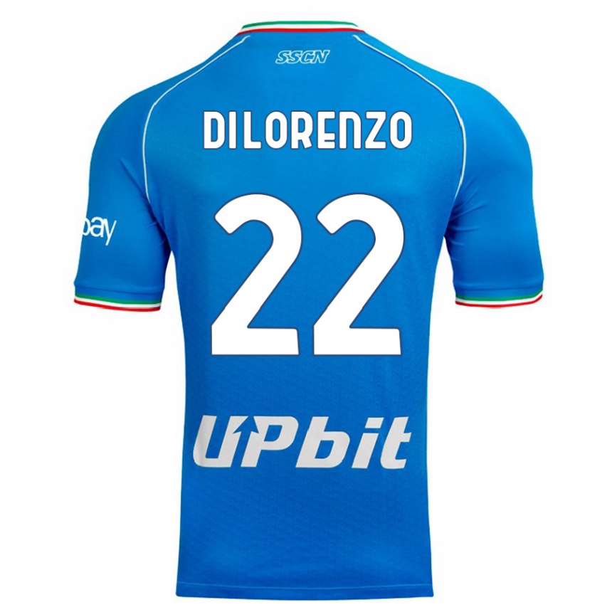 レディースフットボールジョバンニ・ディ・ロレンツォ#22空色ホームシャツ2023/24ジャージーユニフォーム