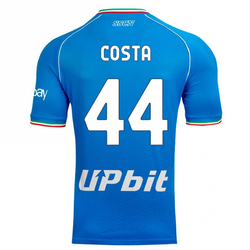 レディースフットボールフィリッポ・コスタ#44空色ホームシャツ2023/24ジャージーユニフォーム