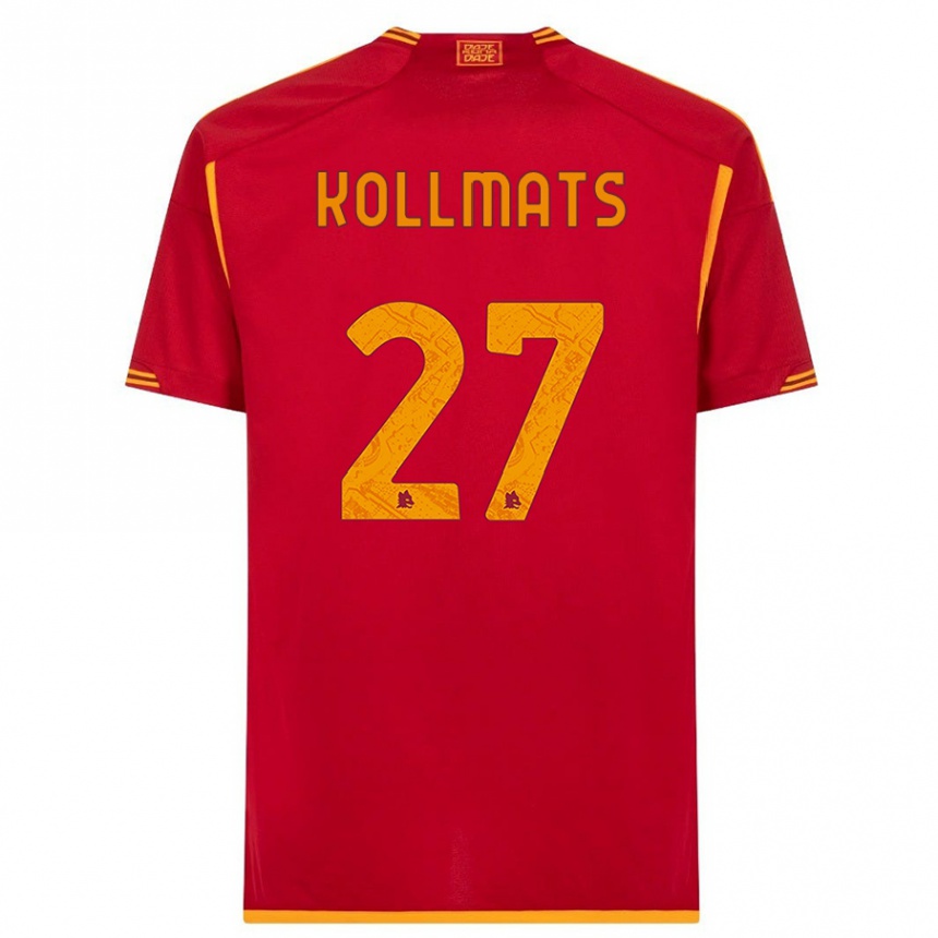 レディースフットボールベアタ・コルマッツ#27赤ホームシャツ2023/24ジャージーユニフォーム