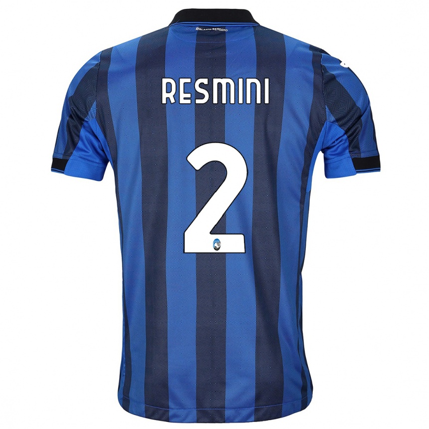 レディースフットボールマルチナ・レスミニ#2ブラックブルーホームシャツ2023/24ジャージーユニフォーム