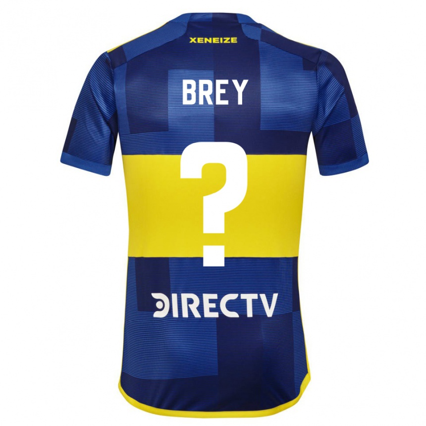 レディースフットボールレアンドロ・レオネル・ブレイ#0濃い青 黄色ホームシャツ2023/24ジャージーユニフォーム