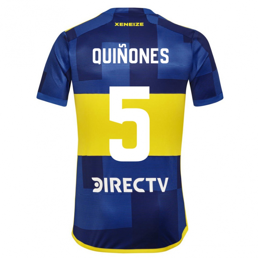レディースフットボールフロレンシア・キニョーネス#5濃い青 黄色ホームシャツ2023/24ジャージーユニフォーム