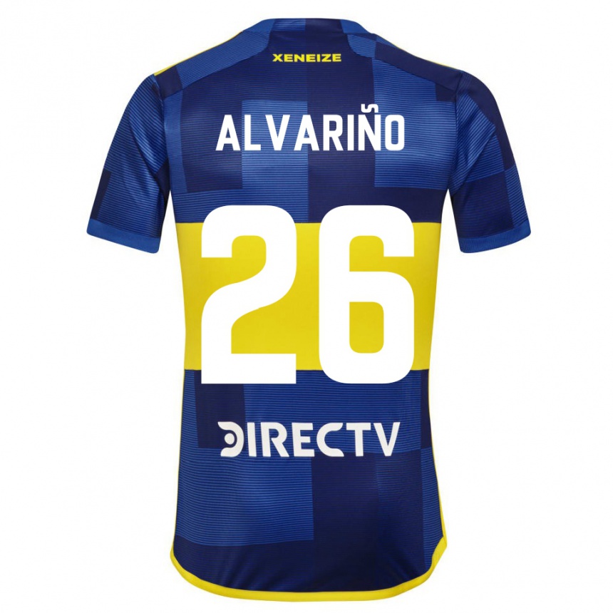 レディースフットボールアレクシス・アルバリーニョ#26濃い青 黄色ホームシャツ2023/24ジャージーユニフォーム