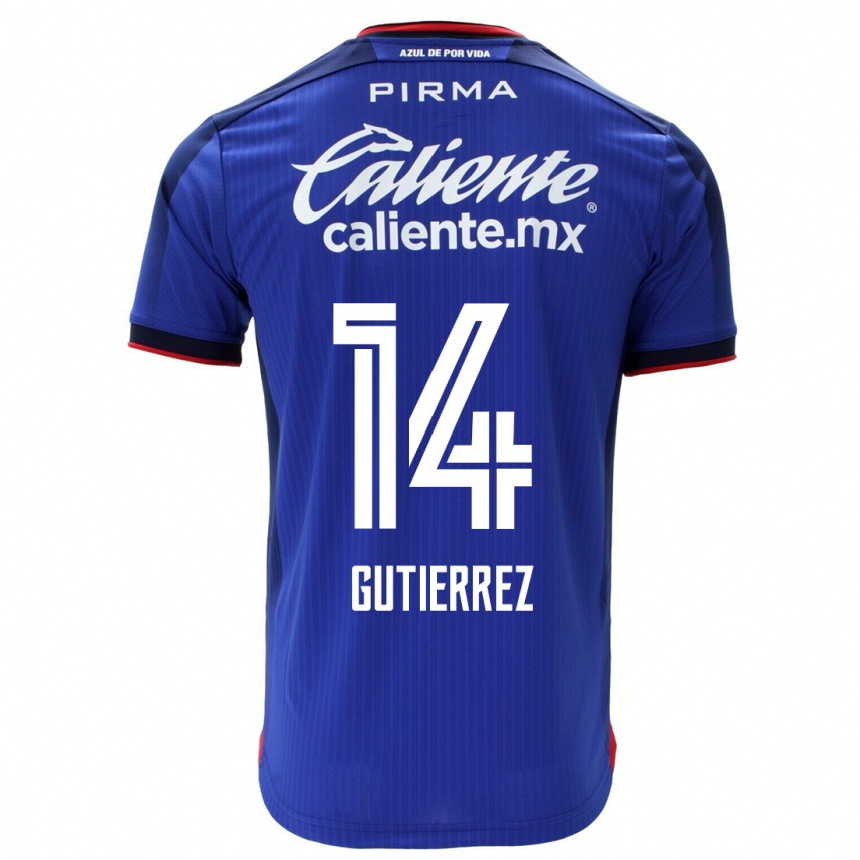 レディースフットボールアレクシス・グティエレス#14青ホームシャツ2023/24ジャージーユニフォーム