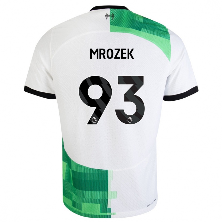 レディースフットボールファビアン・モゼク#93ホワイトグリーンアウェイシャツ2023/24ジャージーユニフォーム