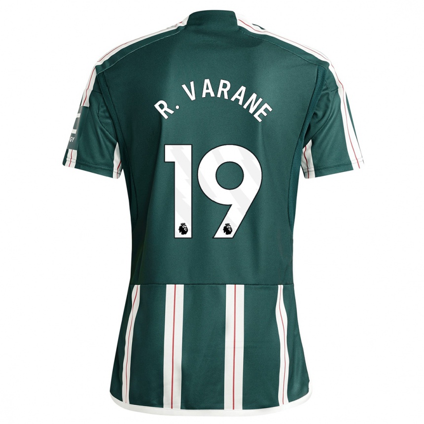 レディースフットボールラファエル・ヴァラン#19濃い緑色アウェイシャツ2023/24ジャージーユニフォーム