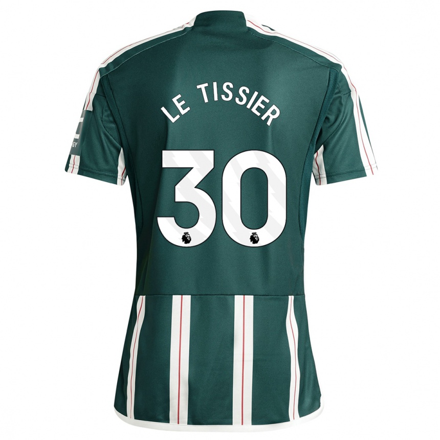 レディースフットボールマヤ・ル・ティシエ#30濃い緑色アウェイシャツ2023/24ジャージーユニフォーム