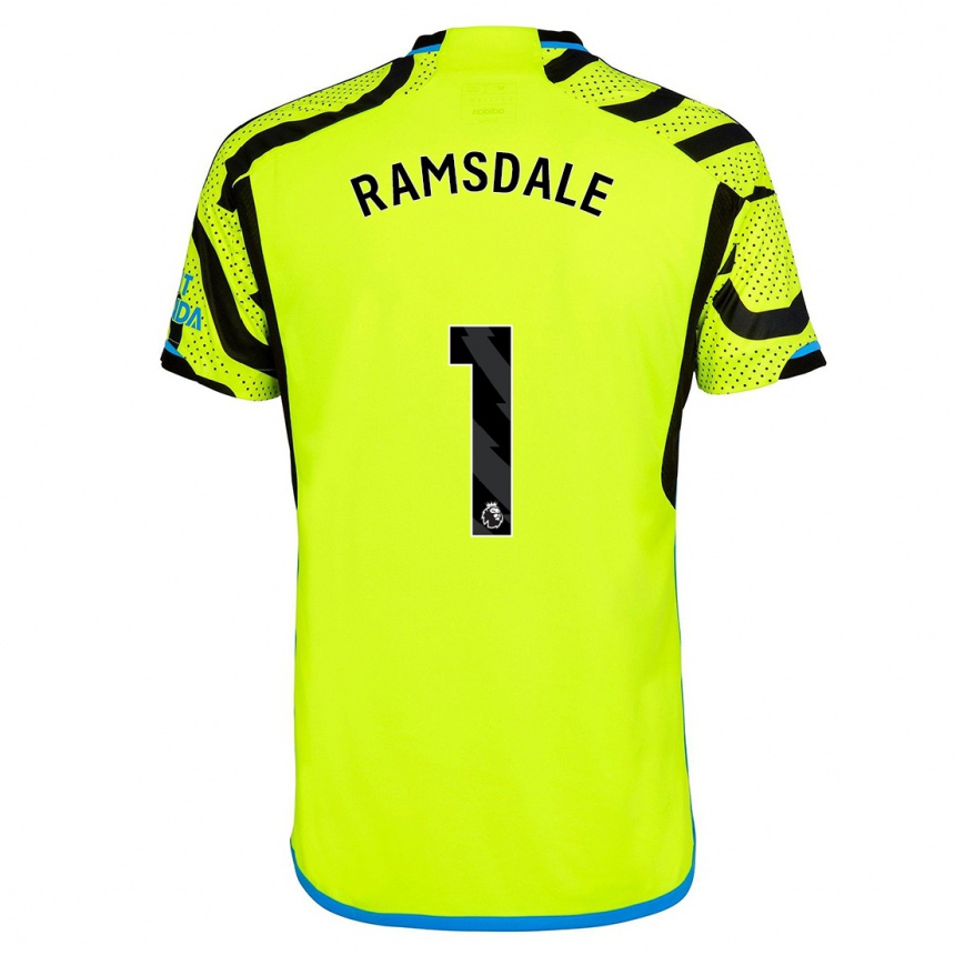 レディースフットボールアーロン・ラムズデール#1黄色アウェイシャツ2023/24ジャージーユニフォーム