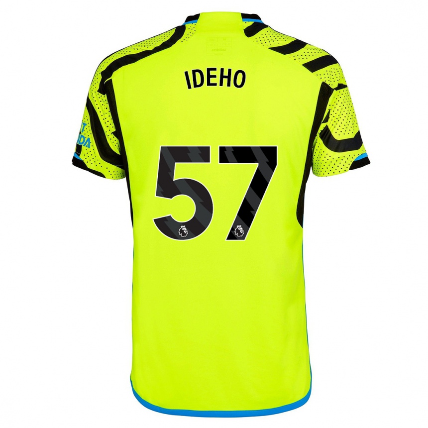レディースフットボールジョエル・イデホ#57黄色アウェイシャツ2023/24ジャージーユニフォーム