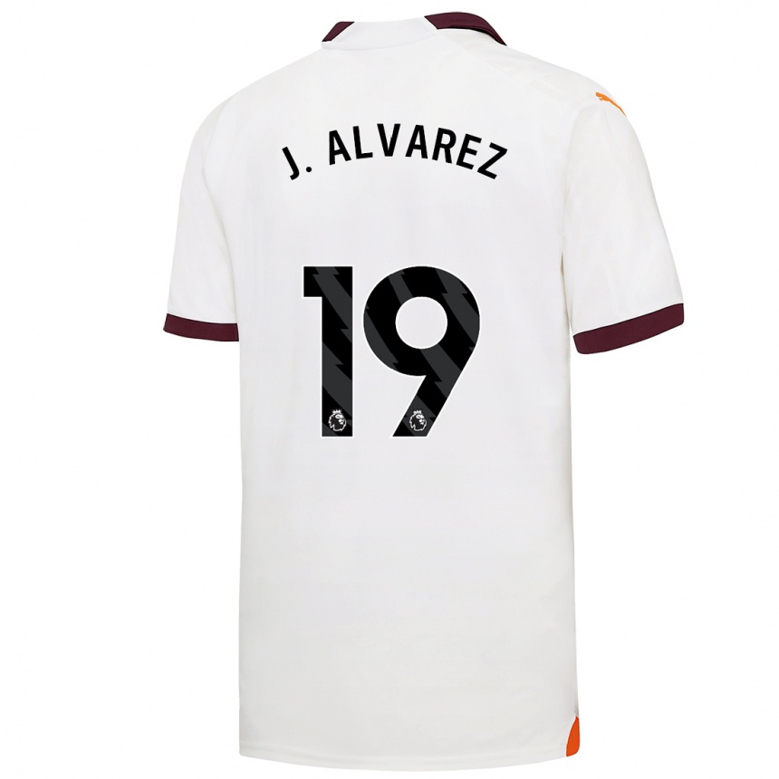 レディースフットボールフリアン・アルバレス#19白アウェイシャツ2023/24ジャージーユニフォーム