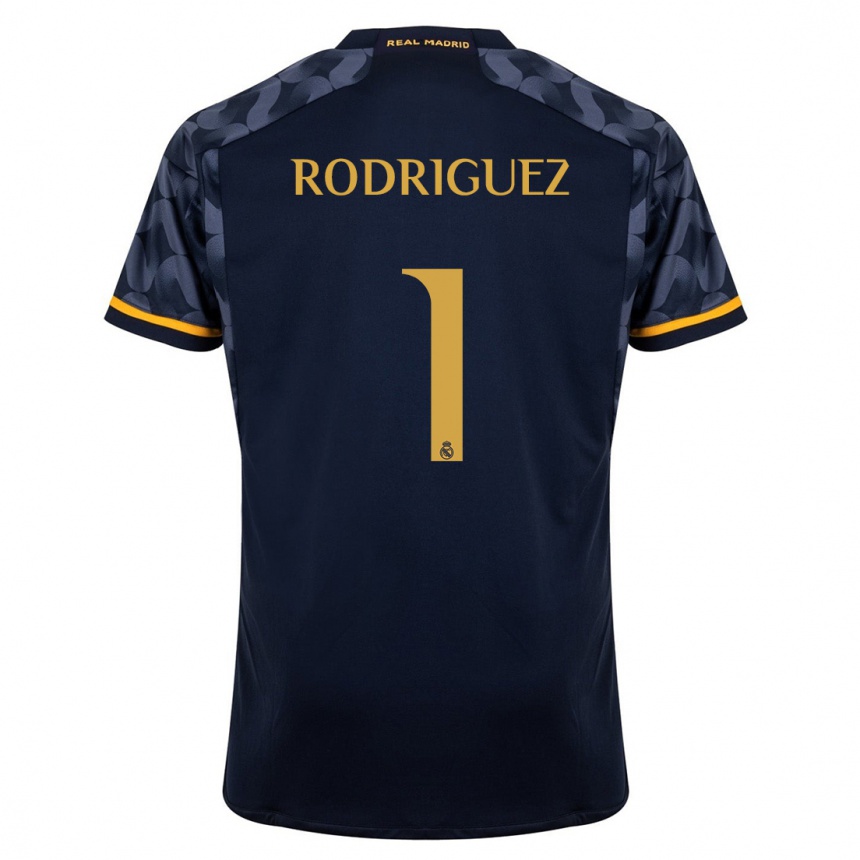 レディースフットボールミサ・ロドリゲス#1濃紺アウェイシャツ2023/24ジャージーユニフォーム