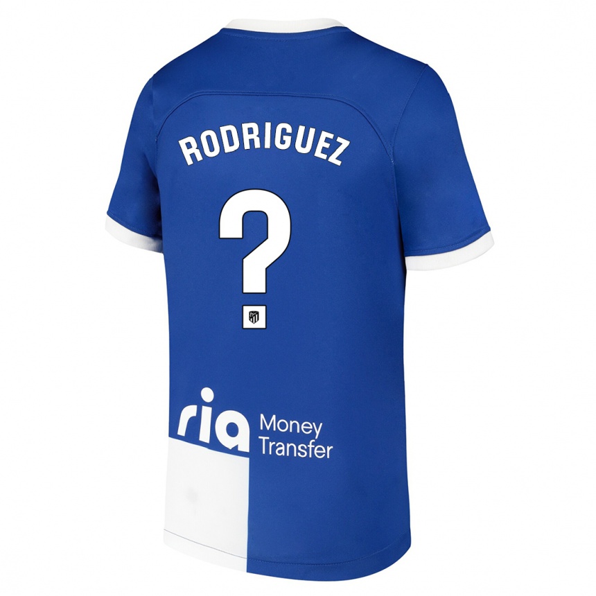 レディースフットボールアドリアン・ロドリゲス#0ブルーホワイトアウェイシャツ2023/24ジャージーユニフォーム