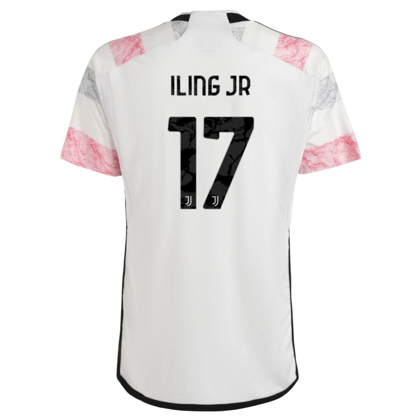 レディースフットボールサミュエル・イリング・ジュニオール#17ホワイトピンクアウェイシャツ2023/24ジャージーユニフォーム