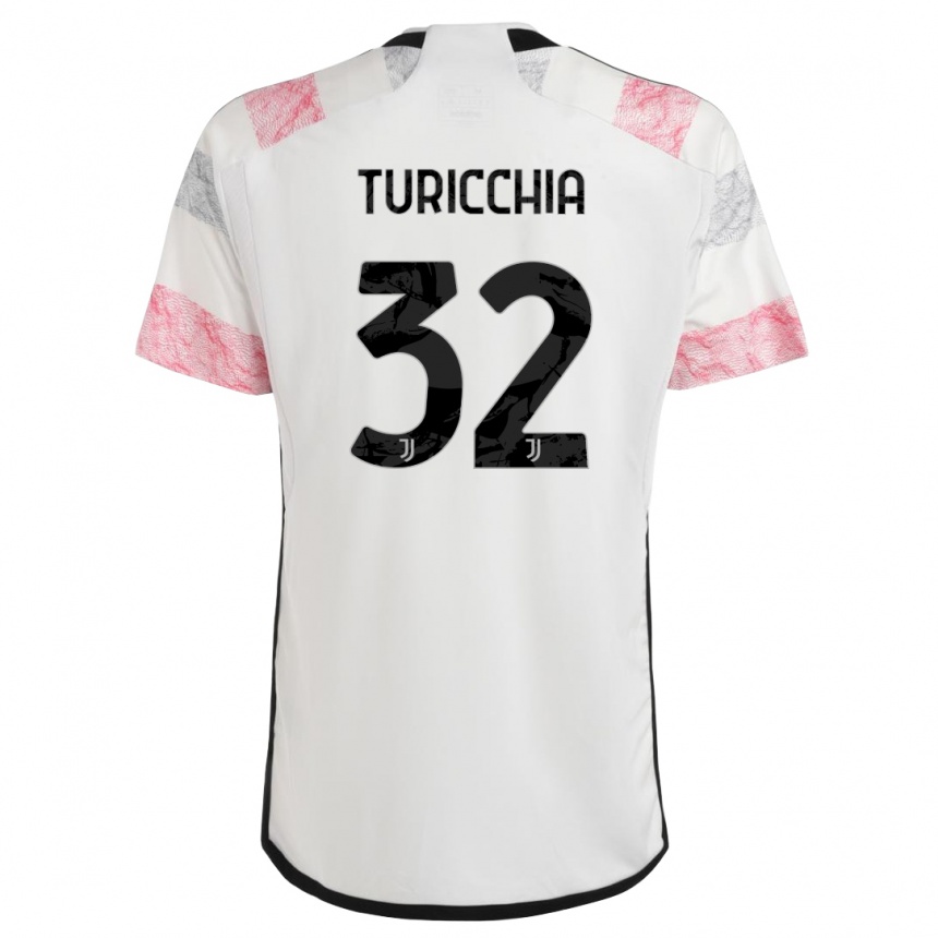 レディースフットボールリカルド・トゥリッキア#32ホワイトピンクアウェイシャツ2023/24ジャージーユニフォーム