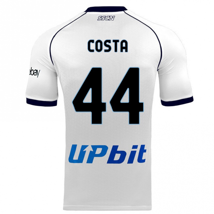 レディースフットボールフィリッポ・コスタ#44白アウェイシャツ2023/24ジャージーユニフォーム