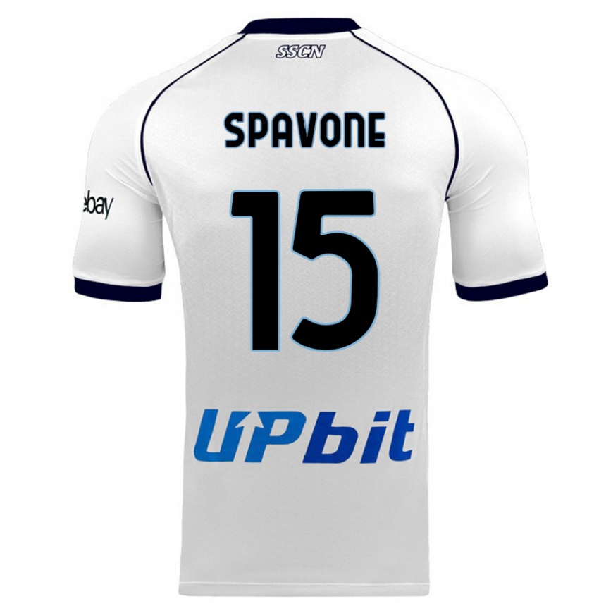 レディースフットボールアレッサンドロ・スパボーネ#15白アウェイシャツ2023/24ジャージーユニフォーム