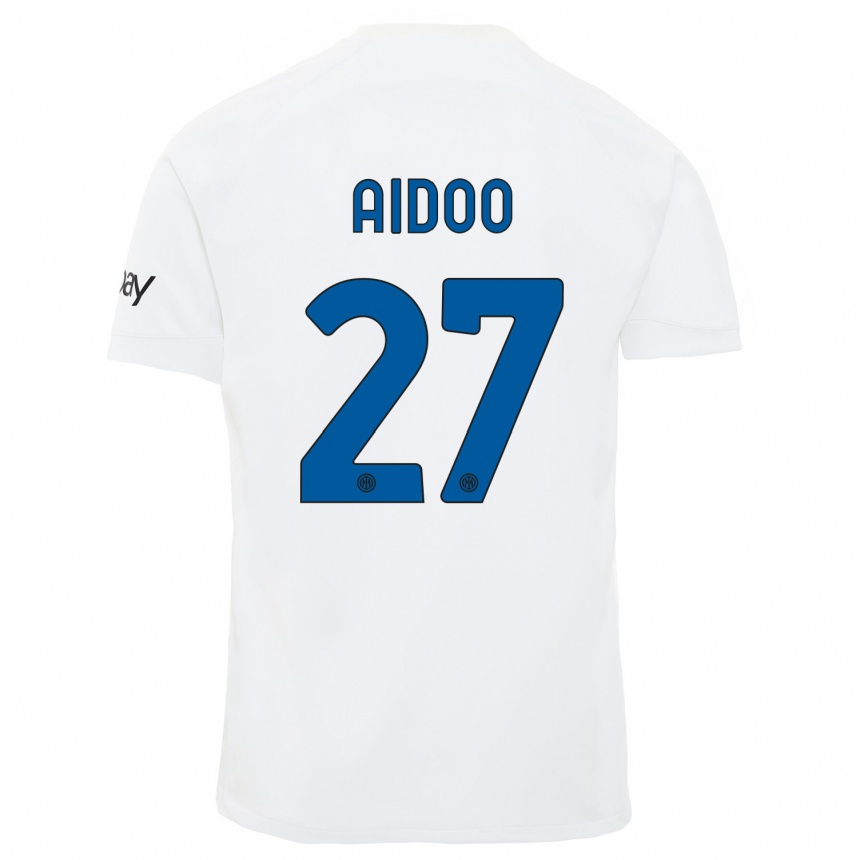 レディースフットボールマイク・アイドゥ#27白アウェイシャツ2023/24ジャージーユニフォーム