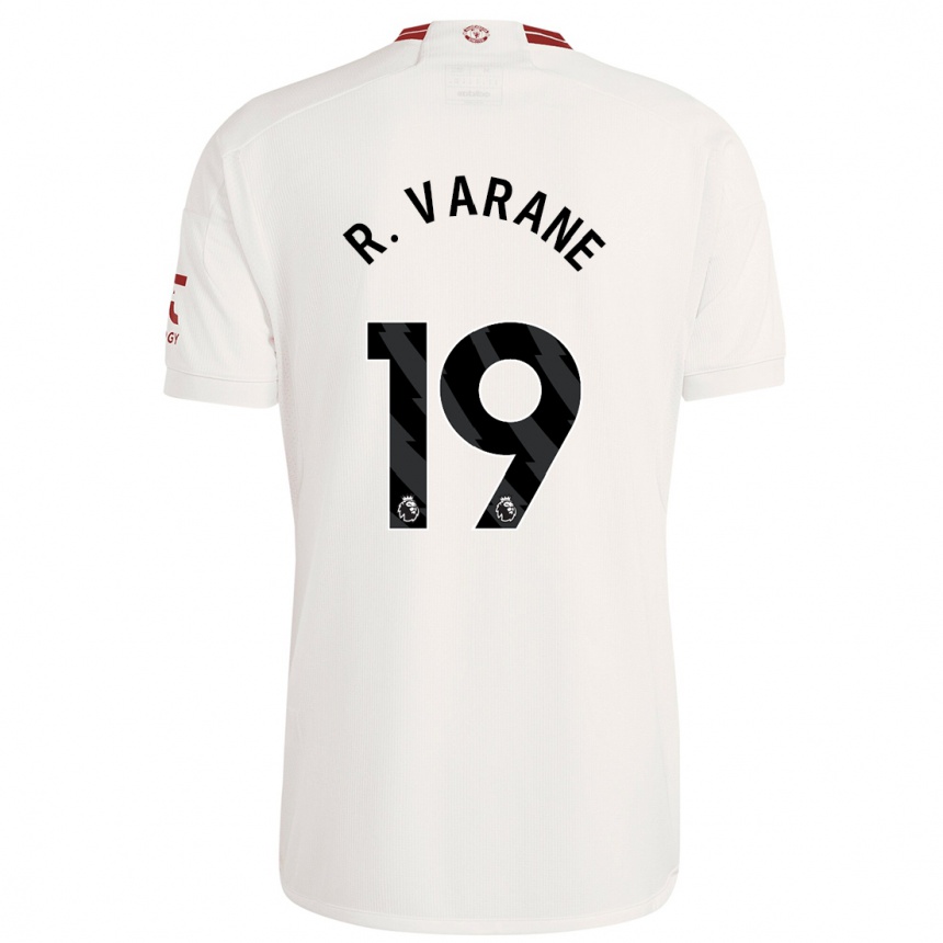 レディースフットボールラファエル・ヴァラン#19白サードユニフォームシャツ2023/24ジャージーユニフォーム