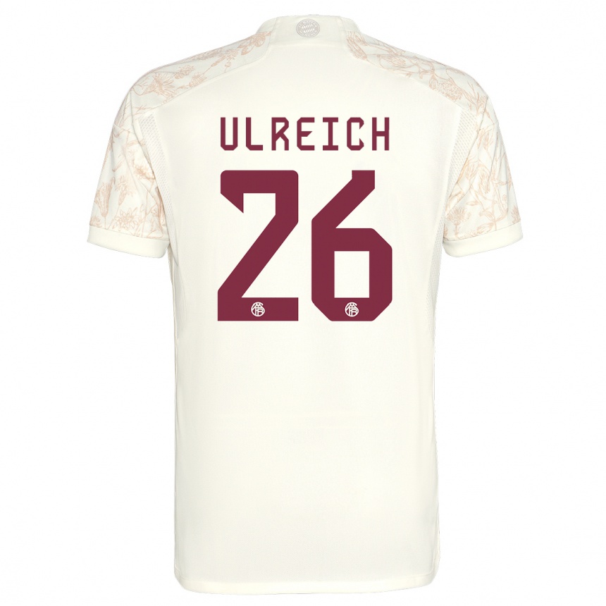 レディースフットボールスヴェン・ウルライヒ#26オフホワイトサードユニフォームシャツ2023/24ジャージーユニフォーム