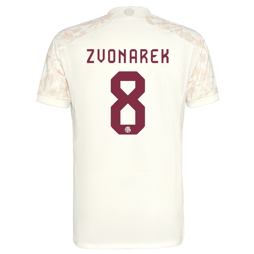 レディースフットボールロブロ・ズボナレク#8オフホワイトサードユニフォームシャツ2023/24ジャージーユニフォーム