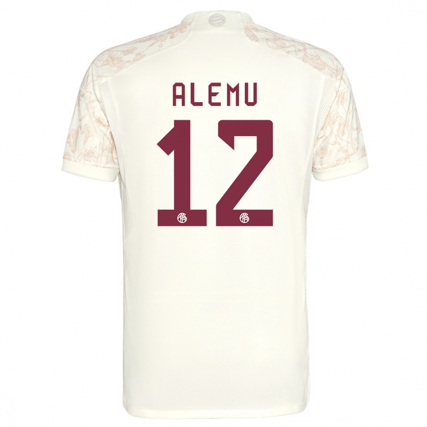 レディースフットボールリウル・アレム#12オフホワイトサードユニフォームシャツ2023/24ジャージーユニフォーム