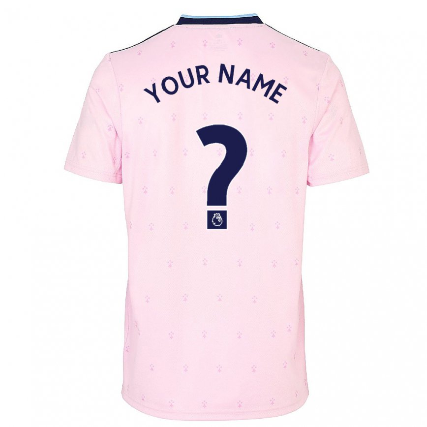 キッズフットボールあなたの名前#0ピンク ネイビー ブルーサードユニフォームシャツ2022/23ジャージーユニフォーム