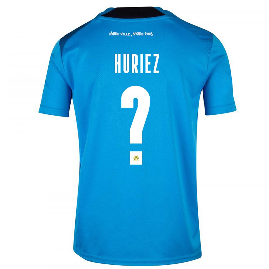 キッズフットボールエヴァン・ヒューリーズ#0ダークブルーホワイトサードユニフォームシャツ2022/23ジャージーユニフォーム