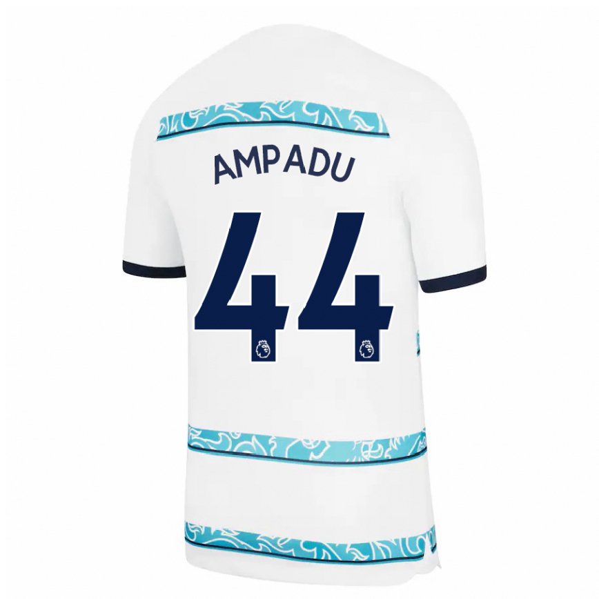 メンズフットボールイーサン・アンパドゥ#44ホワイトライトブルーサードユニフォームシャツ2022/23ジャージーユニフォーム