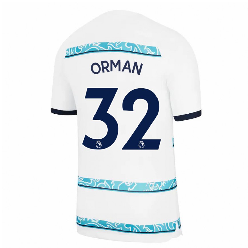 メンズフットボールエミリー・オーマン#32ホワイトライトブルーサードユニフォームシャツ2022/23ジャージーユニフォーム