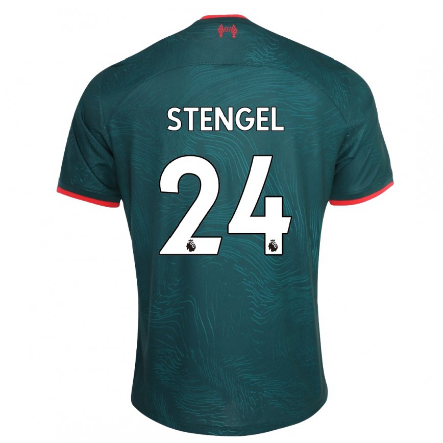 メンズフットボールケイティ・ステンゲル#24濃い緑色サードユニフォームシャツ2022/23ジャージーユニフォーム