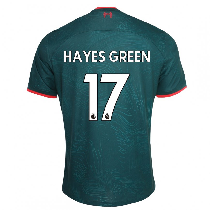 メンズフットボールチャーリーヘイズグリーン#17濃い緑色サードユニフォームシャツ2022/23ジャージーユニフォーム