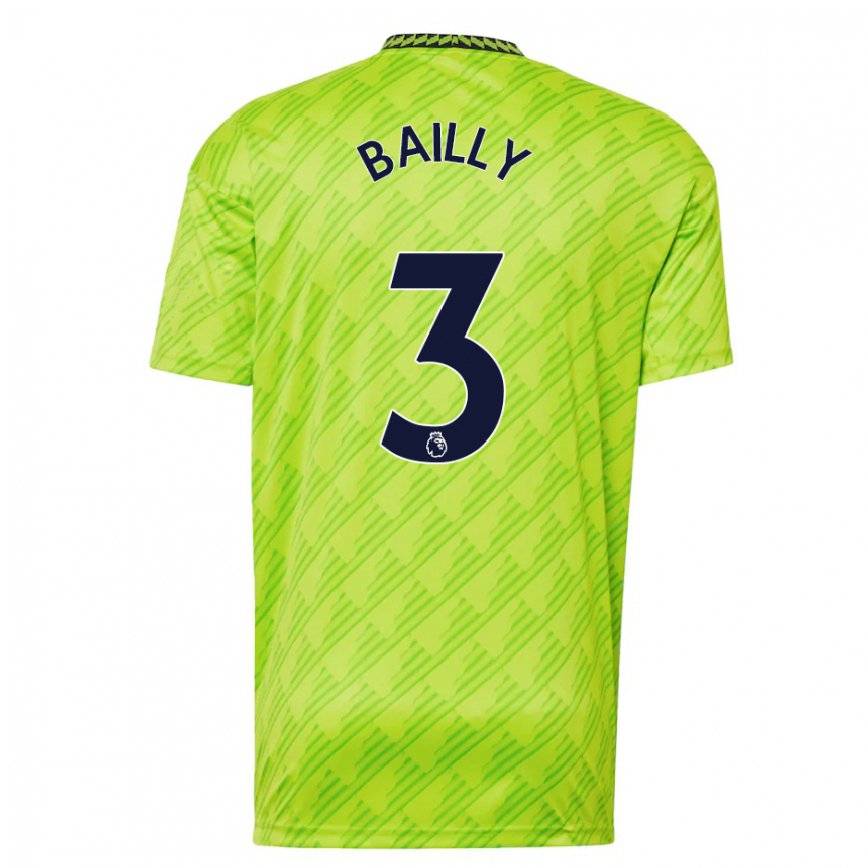 メンズフットボールエリック・バイリー#3ライトグリーンサードユニフォームシャツ2022/23ジャージーユニフォーム