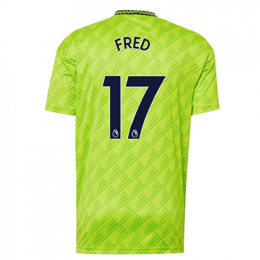 メンズフットボールフレッド#17ライトグリーンサードユニフォームシャツ2022/23ジャージーユニフォーム
