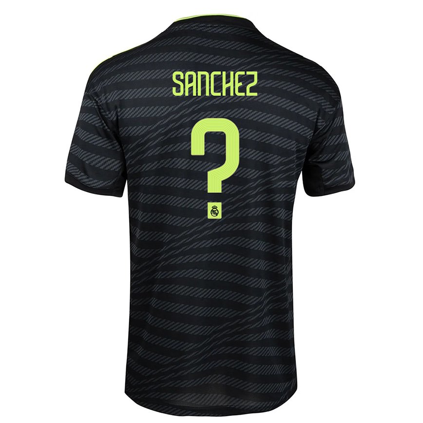 メンズフットボールロレンゾ・サンチェス#0ブラック ダークグレーサードユニフォームシャツ2022/23ジャージーユニフォーム