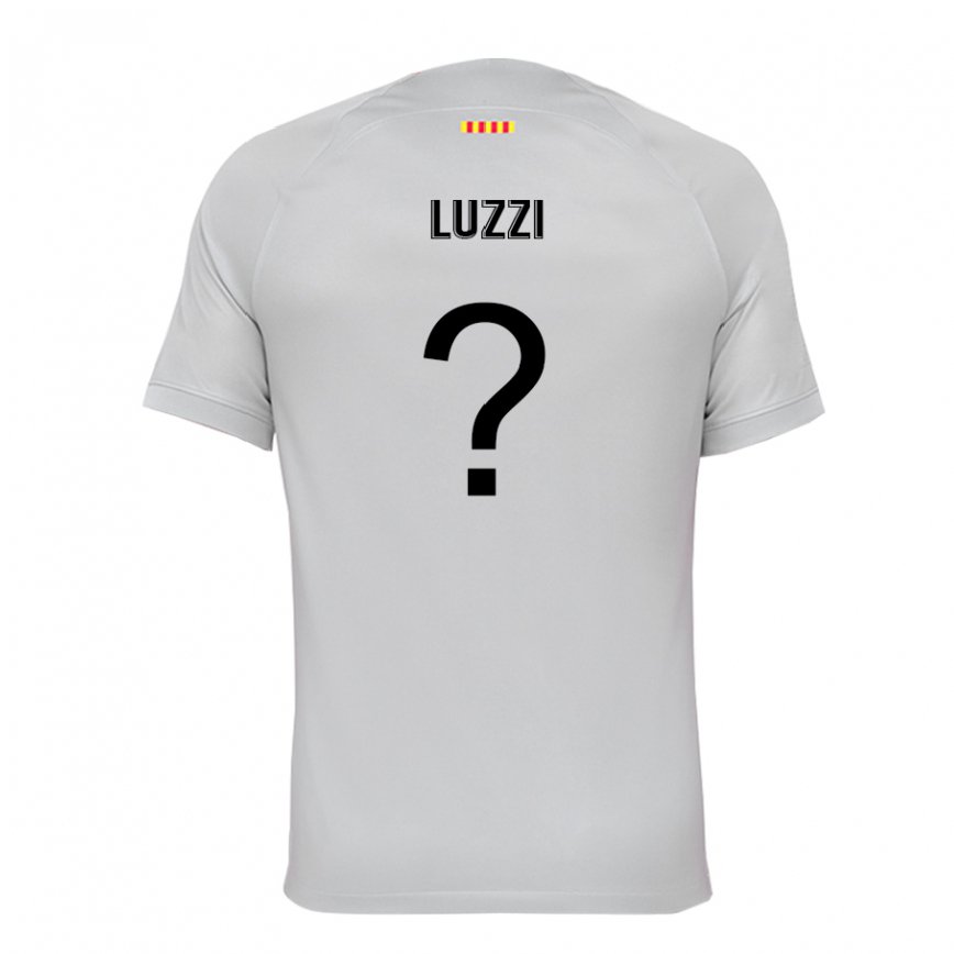 メンズフットボールファビアン・ルッツィ#0グレー レッド ブルーサードユニフォームシャツ2022/23ジャージーユニフォーム