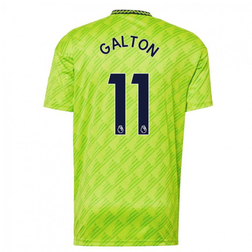 メンズフットボールリア・ガルトン#11ライトグリーンサードユニフォームシャツ2022/23ジャージーユニフォーム